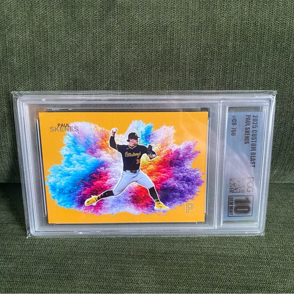 Custom Paul Skenes Yellow Color Blast graded: PCG gem mint 10